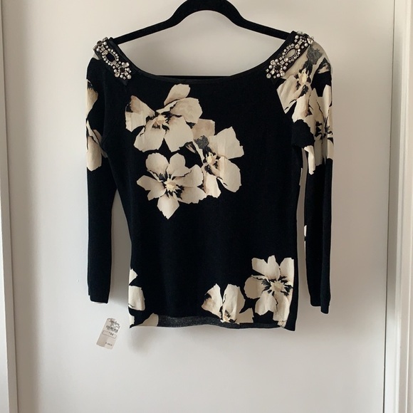 Bluemarine Floral Embellished Top 44 - Picture 5 of 16
